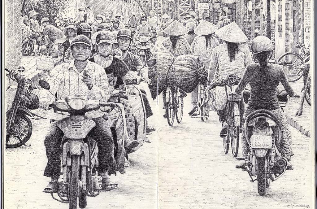 Tráfico en Hoi An.